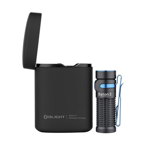 Olight Baton 3 Rechargeable Flashlight w/ Portable Charging Case - Premium Edition - 1200 Lumens, 166 Meter Beam, Black Olight Baton 3 Rechargeable Flashlight w/ Portable Charging Case - Premium Edition - 1200 Lumens, 166 Meter Beam, Black