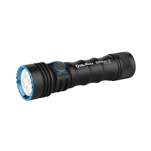 Olight Seeker 3 Rechargeable Flashlight - 3500 Lumens, 220 Meter Beam, Black