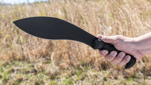 KA-BAR 1249 Kukri Machete - 11.5" 1095 Cro-Van Blade, Kraton G Handle, Leather/Cordura Sheath KA-BAR 1249 Kukri Machete - 11.5" 1095 Cro-Van Blade, Kraton G Handle, Leather/Cordura Sheath