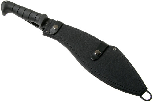 KA-BAR 1249 Kukri Machete - 11.5" 1095 Cro-Van Blade, Kraton G Handle, Leather/Cordura Sheath KA-BAR 1249 Kukri Machete - 11.5" 1095 Cro-Van Blade, Kraton G Handle, Leather/Cordura Sheath