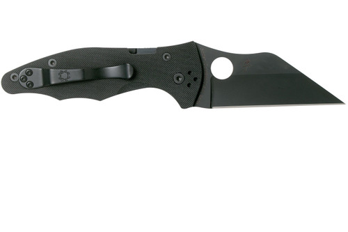 Spyderco Yojimbo 2 Folding Knife - 3.2" S30V Black DLC Plain Blade, Black G10 Handles Spyderco Yojimbo 2 Folding Knife - 3.2" S30V Black DLC Plain Blade, Black G10 Handles