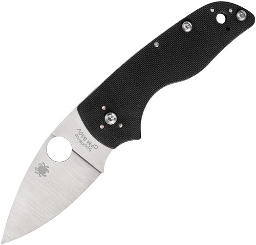 Spyderco Lil' Native SLIPIT Slipjoint Folding Knife - 2.42" CPM-S30V Satin Plain Blade, Black G10 Handles
