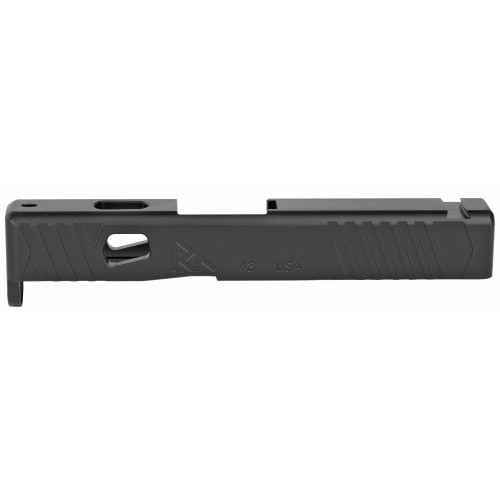 Rival Arms Match Grade Upgrade Slide For Glock 43 - Front and Rear Serrations, Satin Black QPQ Finish Rival Arms Match Grade Upgrade Slide For Glock 43 - Front and Rear Serrations, Satin Black QPQ Finish