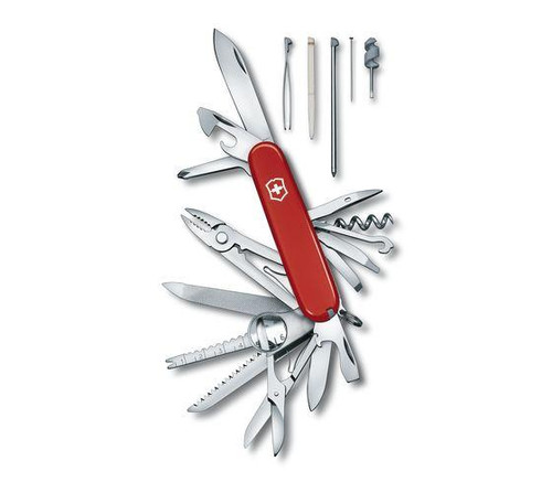 Victorinox Swiss Army Swiss Champ Multi-Tool Knife - Red Edition, 33 Total Tools Victorinox Swiss Army Swiss Champ Multi-Tool Knife - Red Edition, 33 Total Tools
