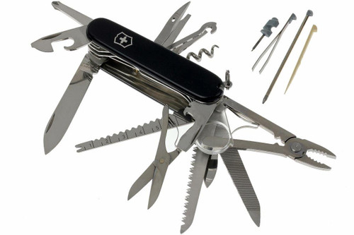 Victorinox Swiss Army Swiss Champ Multi-Tool Knife - Black Edition, 33 Total Tools