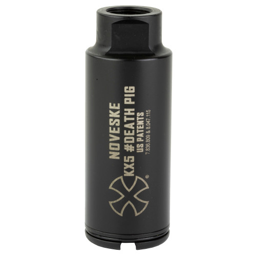 Noveske KX5 DEATH PIG Flash Suppressor - 762NATO, 5/8x24, For AR Rifles, Black, Includes Crush Washer Noveske KX5 DEATH PIG Flash Suppressor - 762NATO, 5/8x24, For AR Rifles, Black, Includes Crush Washer