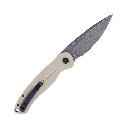 CobraTec Diablo Side Button Auto Folding Knife - 3.5" Blackwash D2 Blade, Tan G10 Handles CobraTec Diablo Side Button Auto Folding Knife - 3.5" Blackwash D2 Blade, Tan G10 Handles