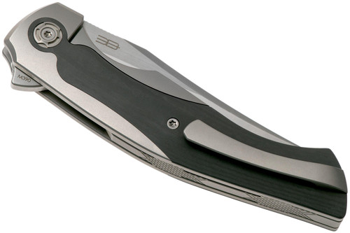 Reate Knives Coyote Flipper Knife - 3.25" M390 Two-Tone Blade, Titanium Handles with Wave Carbon Fiber Inlays Reate Knives Coyote Flipper Knife - 3.25" M390 Two-Tone Blade, Titanium Handles with Wave Carbon Fiber Inlays