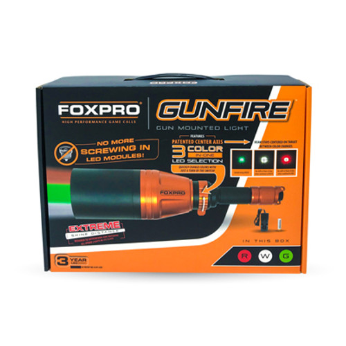 FOXPRO Gun Fire Light - White / Green / IR Filter - 3-Color Selectable Night Hunting Light
