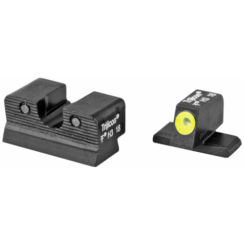 Trijicon HD™ Night Sights - for Sig Sauer® #6 Front / #8 Rear - Front: Yellow Outline / Green Tritium, Rear: Black Outline / Green Tritium