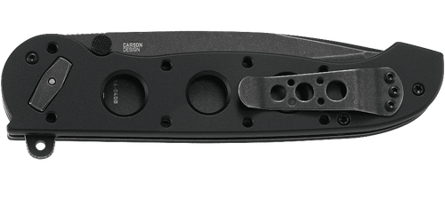 CRKT M16-04DB Carson Assisted Deadbolt Lock Flipper Knife - 3.89" D2 Black Stonewashed Tanto Blade, Black Aluminum Handles CRKT M16-04DB Carson Assisted Deadbolt Lock Flipper Knife - 3.89" D2 Black Stonewashed Tanto Blade, Black Aluminum Handles