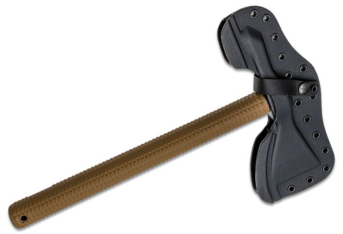 American Tomahawk Company Model 1 Coyote Brown Tomahawk - 14.125" Overall, Black Head, Dupont Supertough Coyote Brown Nylon Handle, Kydex Sheath with MOC Straps American Tomahawk Company Model 1 Coyote Brown Tomahawk - 14.125" Overall, Black Head, Dupont Supertough Coyote Brown Nylon Handle, Kydex Sheath with MOC Straps