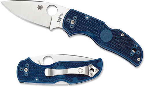 Spyderco Native 5 Dark Blue FRN Folding Knife - 3" S110V Satin Plain Blade Spyderco Native 5 Dark Blue FRN Folding Knife - 3" S110V Satin Plain Blade