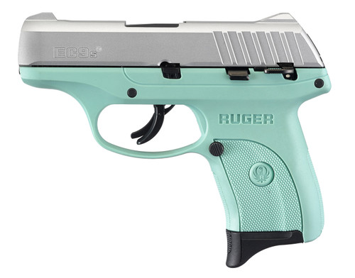 Ruger 13200 EC9s 9mm Luger 3.12" 7+1 Turquoise Aluminum Cerakote Steel Slide Turquoise Polymer Grip Ruger 13200 EC9s 9mm Luger 3.12" 7+1 Turquoise Aluminum Cerakote Steel Slide Turquoise Polymer Grip