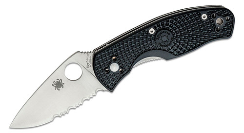 Spyderco Persistence Lightweight Folding Knife - 2.77" CombinationEdge Blade, Black FRN Handles