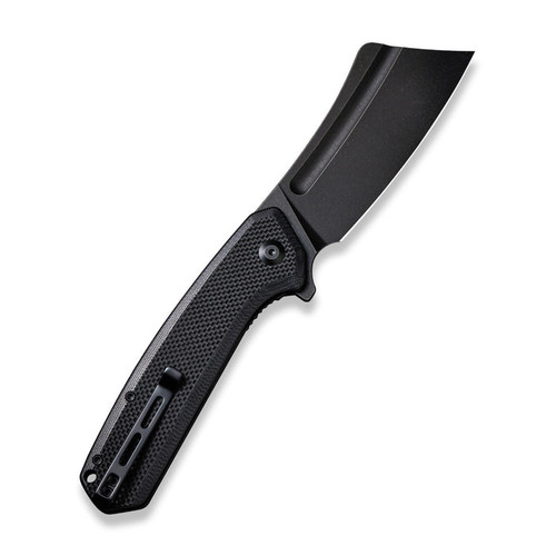 CIVIVI Knives Bullmastiff Flipper Knife - 3.83" 9Cr18MoV Black Stonewashed Cleaver Blade, Black G10 Handles CIVIVI Knives Bullmastiff Flipper Knife - 3.83" 9Cr18MoV Black Stonewashed Cleaver Blade, Black G10 Handles