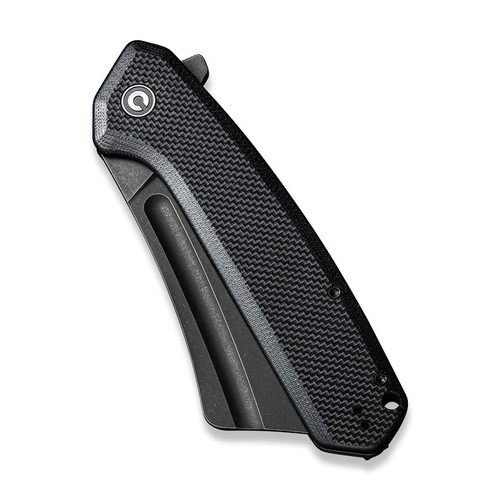 CIVIVI Knives Bullmastiff Flipper Knife - 3.83" 9Cr18MoV Black Stonewashed Cleaver Blade, Black G10 Handles CIVIVI Knives Bullmastiff Flipper Knife - 3.83" 9Cr18MoV Black Stonewashed Cleaver Blade, Black G10 Handles