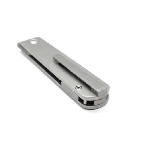 Terrain 365 Otter Slip Flip-AT Ti - Double Detent Flipper - 3" Terravantium Clip Point Blade, 6AL-4V Titanium Handles Terrain 365 Otter Slip Flip-AT Ti - Double Detent Flipper - 3" Terravantium Clip Point Blade, 6AL-4V Titanium Handles