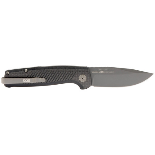 SOG Terminus SJ LTE Knife - 2.95" Graphite TiNi S35VN Clip Point Blade, Carbon Fiber Handles - Slip Joint SOG Terminus SJ LTE Knife - 2.95" Graphite TiNi S35VN Clip Point Blade, Carbon Fiber Handles - Slip Joint
