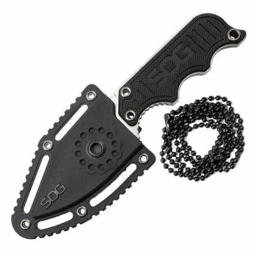 Sog Mini Instinct Neck Knife - 1.9" Satin Plain Blade, G10 Handles