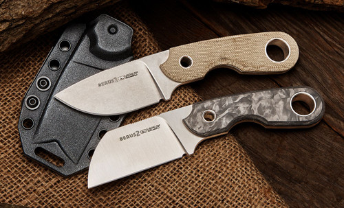 Viper Knives Berus 1 Fixed Blade Knife - 2.44" M390 Stonewashed Drop Point Blade, Green Canvas Micarta Handles, Kydex Sheath Viper Knives Berus 1 Fixed Blade Knife - 2.44" M390 Stonewashed Drop Point Blade, Green Canvas Micarta Handles, Kydex Sheath
