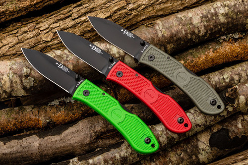 KA-BAR Dozier Hunter Foliage Green - 3" Black Blade, Foliage Green Zytel Handles KA-BAR Dozier Hunter Foliage Green - 3" Black Blade, Foliage Green Zytel Handles