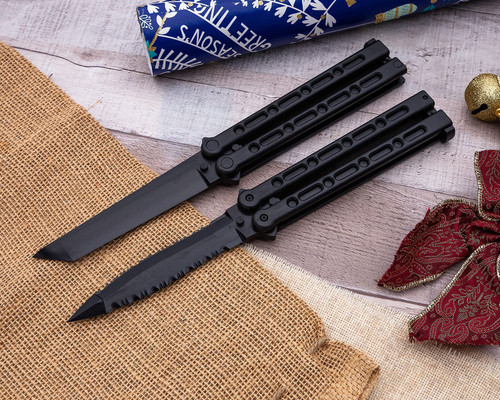 Cold Steel Balisong Butterfly Trainer - 5" Tanto Griv-Ex Blade and Handles