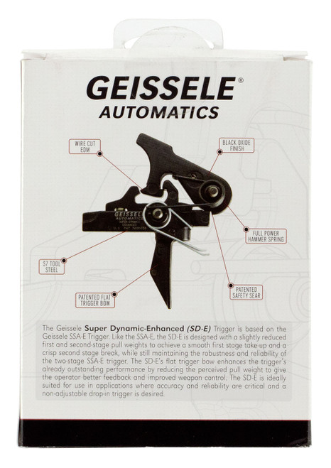 Geissele Automatics 05167 SD-E AR-15, AR-10 Two Stage Flat 2.90-3.80 lbs Geissele Automatics 05167 SD-E AR-15, AR-10 Two Stage Flat 2.90-3.80 lbs