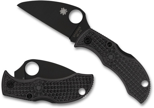 Spyderco Manbug Folding Knife - 1.97" VG10 Black TiCN Wharncliffe Blade, Black FRN Handles Spyderco Manbug Folding Knife - 1.97" VG10 Black TiCN Wharncliffe Blade, Black FRN Handles