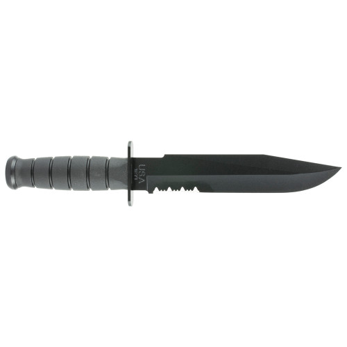 KA-BAR 1271 Fighter Fixed Knife | 8" Combo Blade, Kraton G Handle KA-BAR 1271 Fighter Fixed Knife | 8" Combo Blade, Kraton G Handle