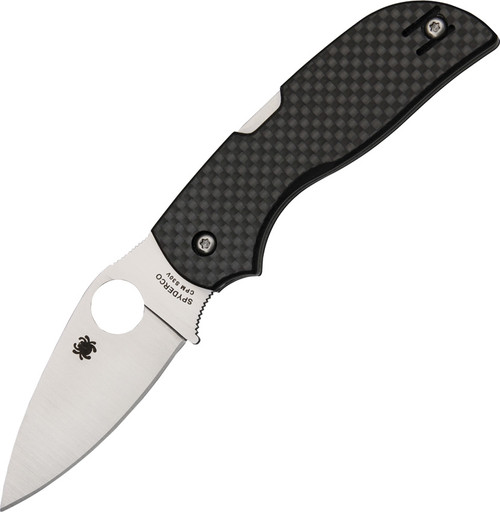 Spyderco Chaparral Folding Knife - 2.812" CTS-XHP Plain Blade, Carbon Fiber Handles