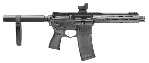Springfield Armory STV975556BTH SAINT Victor 5.56x45mm NATO 7.50" 30+1 Black Hard Coat Anodized Metal Finish with Gearhead Works Tailhook Brace Stock, Reptila CQG Grip & M-LOK Handguard Right Hand Includes Hex Dragonfly Red Dot