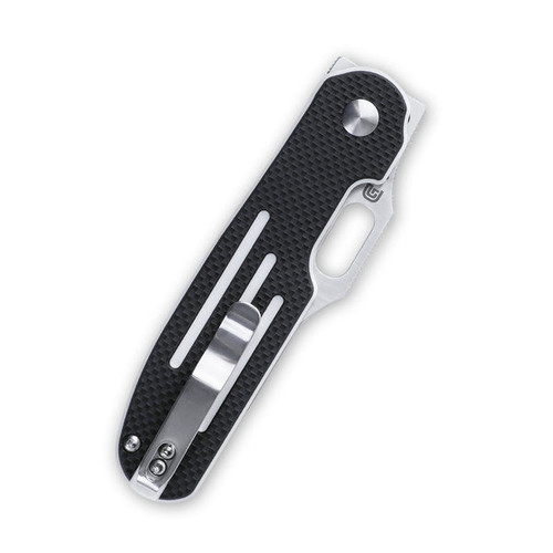 Kizer Knives Cormorant Flipper Knife - 3.23" S35VN Satin Sheepsfoot Blade, Black and White G10 Line Pattern Handles Kizer Knives Cormorant Flipper Knife - 3.23" S35VN Satin Sheepsfoot Blade, Black and White G10 Line Pattern Handles
