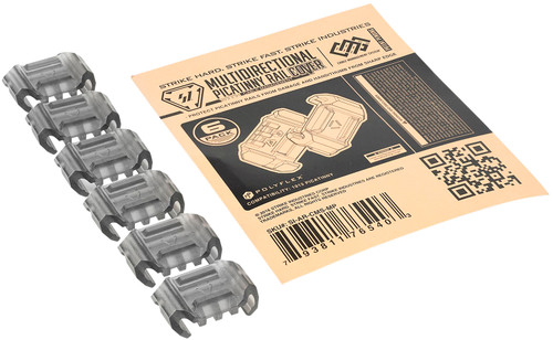 Strike Industries AR-CMS-MP Multidirectional Picatinny Rail Cover Clear Smoke PolyFlex with Cable Management Slots for Picatinny Rails