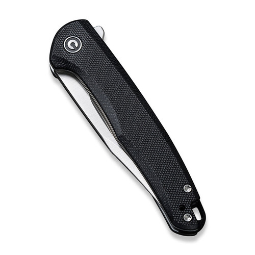 CIVIVI Knives Mini Sandbar Flipper Knife - 2.95" Nitro-V Satin Recurve Blade, Black G10 Handles CIVIVI Knives Mini Sandbar Flipper Knife - 2.95" Nitro-V Satin Recurve Blade, Black G10 Handles