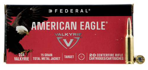 Federal  American Eagle Rifle .224 Valkyrie 75 GR TMJ - 20 Rounds per Box