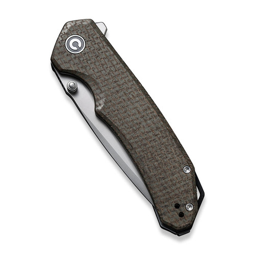 CIVIVI Knives Brazen Flipper Knife - 3.46" D2 Bead Blasted Tanto Blade, Coarse Green Micarta Handles CIVIVI Knives Brazen Flipper Knife - 3.46" D2 Bead Blasted Tanto Blade, Coarse Green Micarta Handles