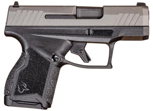 Taurus 1-GX4M93C GX4 Micro-Compact 9mm Luger Caliber with 3.06" Barrel, 11+1 Capacity, Black Finish Frame, Serrated Tungsten Gray Cerakote Steel Slide & Interchangeable Backstrap Grip Includes 2 Mags
