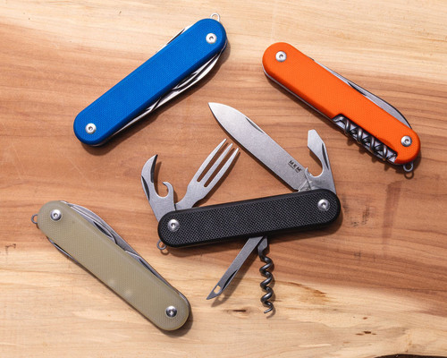 MKM Malga 6 Multi-Tool Folding Knife - 2.64" M390 Stonewashed Pen Blade, Natural G10 Handles MKM Malga 6 Multi-Tool Folding Knife - 2.64" M390 Stonewashed Pen Blade, Natural G10 Handles