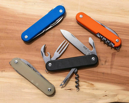 MKM Malga 6 Multi-Tool Folding Knife - 2.64" M390 Stonewashed Pen Blade, Black G10 Handles MKM Malga 6 Multi-Tool Folding Knife - 2.64" M390 Stonewashed Pen Blade, Black G10 Handles