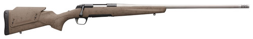 Browning 035514294 X-Bolt Western Hunter Long Range 6.5 PRC 3+1 Cap 26" Matte Gray MB Matte Blued Rec Spider Webbed Flat Dark Earth Cerakote Hard Core Fiber-Fusion with Adjustable Comb Stock Right Hand (Full Size)