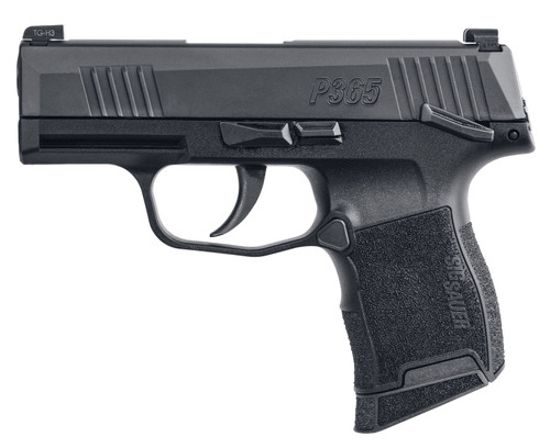 Sig Sauer 3659BXR3MS P365 9mm Luger Caliber with 3.10" Barrel, 10+1 Capacity, Overall Black Nitron Finish Stainless Steel, Serrated Slide, Polymer Grip & Manual Safety