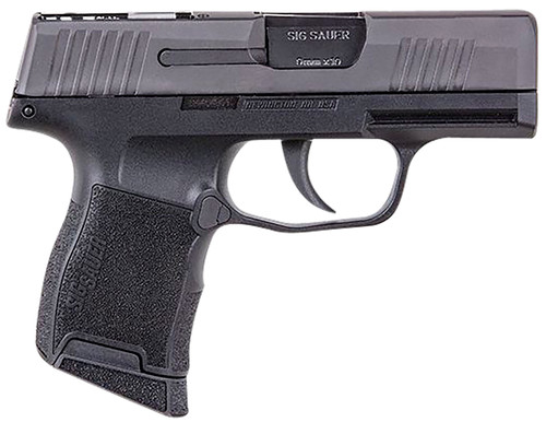 Sig Sauer 3659SAS P365 SAS 9mm Luger Caliber with 3.10" Barrel, 10+1 Capacity, Overall Black Finish Stainless Steel, Serrated Nitron Slide & Polymer Grip