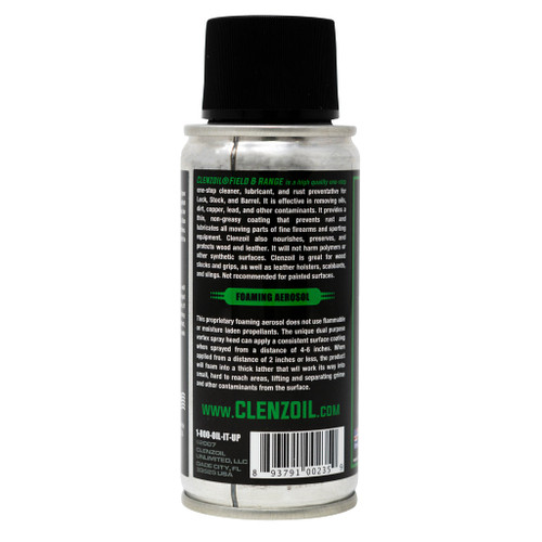 Clenzoil Field & Range 4 oz. Foaming Aerosol - Cleans, Lubricates, Prevents Rust & Corrosion Clenzoil Field & Range 4 oz. Foaming Aerosol - Cleans, Lubricates, Prevents Rust & Corrosion