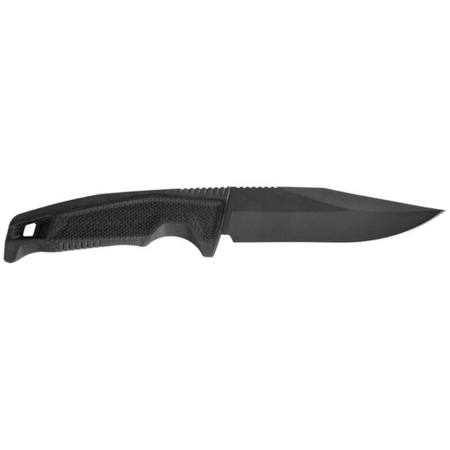 SOG Recondo FX Fixed Blade Knife - 4.61" CRYO 440C Black TiNi Clip Point Plain, Black GRN Handles, Universal Mounting System GRN Sheath SOG Recondo FX Fixed Blade Knife - 4.61" CRYO 440C Black TiNi Clip Point Plain, Black GRN Handles, Universal Mounting System GRN Sheath