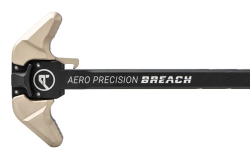 Aero Precision  AR15 BREACH Ambi Charging Handle w/ Large Lever - Tan/Black Aero Precision  AR15 BREACH Ambi Charging Handle w/ Large Lever - Tan/Black