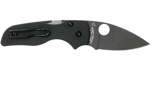 Spyderco Lil' Native Compression Lock Folding Knife - 2.47" CPM-S30V Black Plain Blade, Black G10 Handles Spyderco Lil' Native Compression Lock Folding Knife - 2.47" CPM-S30V Black Plain Blade, Black G10 Handles