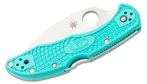 Spyderco Delica 4 Lightweight Folding Knife - 2.87" S30V Satin Wharncliffe Plain Blade, Tantalizing Teal FRN Handles Spyderco Delica 4 Lightweight Folding Knife - 2.87" S30V Satin Wharncliffe Plain Blade, Tantalizing Teal FRN Handles