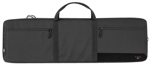 Tac Six 10835 Division Tactical Case made of Black 600D Polyester with Lockable Zippers, Workstation/Gun Mat, Storage Pockets & Carry Handle 42" L x 13" H x 2" W Interior Dimensions