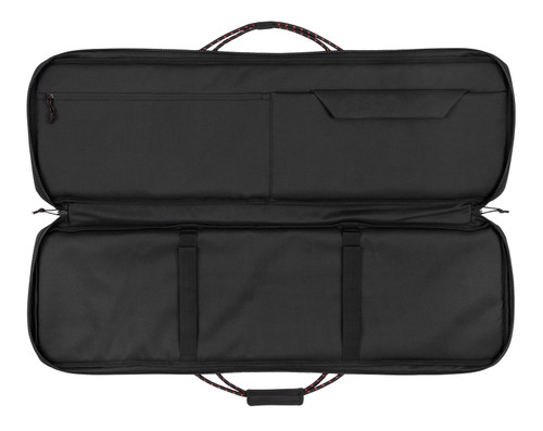 Tac Six 10836 Squad Tactical Case made of Black 600D Polyester with Lockable Zippers, MOLLE System, Rope Carry Handles, Storage Pockets & Detachable Shoulder Straps 42" L x 13" H x 4.50" W Interior Dimensions Tac Six 10836 Squad Tactical Case made of Black 600D Polyester with Lockable Zippers, MOLLE System, Rope Carry Handles, Storage Pockets & Detachable Shoulder Straps 42" L x 13" H x 4.50" W Interior Dimensions